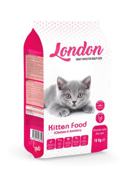 London Tavuklu & Hamsili Yavru Kedi Maması 15 Kg
