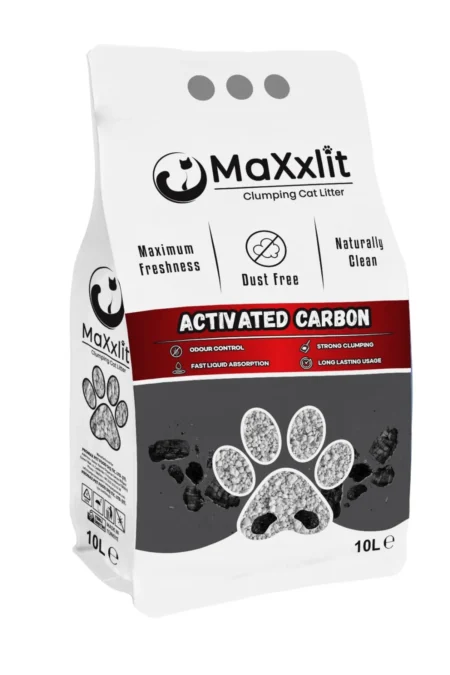 MaXxlit Aktif Karbonlu Topaklanan Bentonit Kedi Kumu 10 Lt.